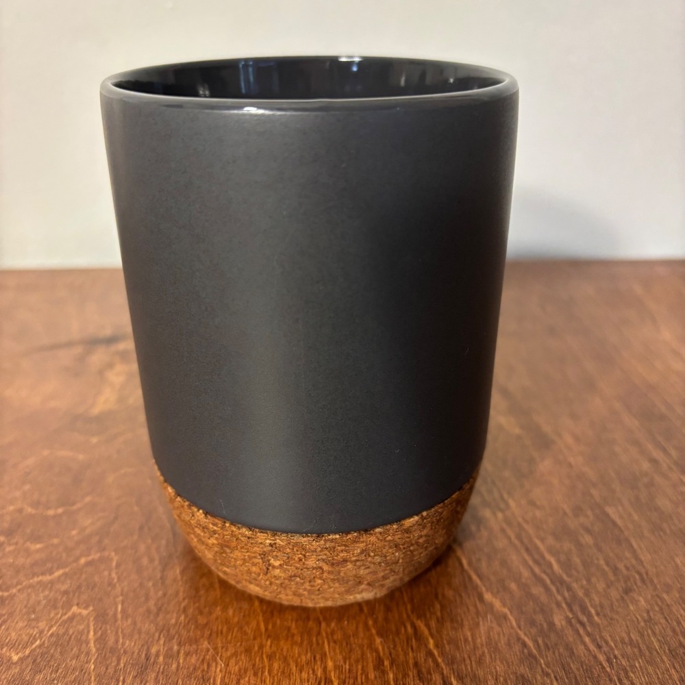 Oracle Coffee Mug Dark Gray Black Cork Bottom Spellout Excellent - Picture 4 of 9